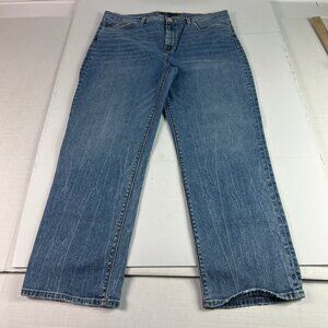 Hudson Jeans Womens 35x27* Nico High Rise Straight Ankle Blue Faded Denim Tag 33